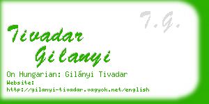 tivadar gilanyi business card